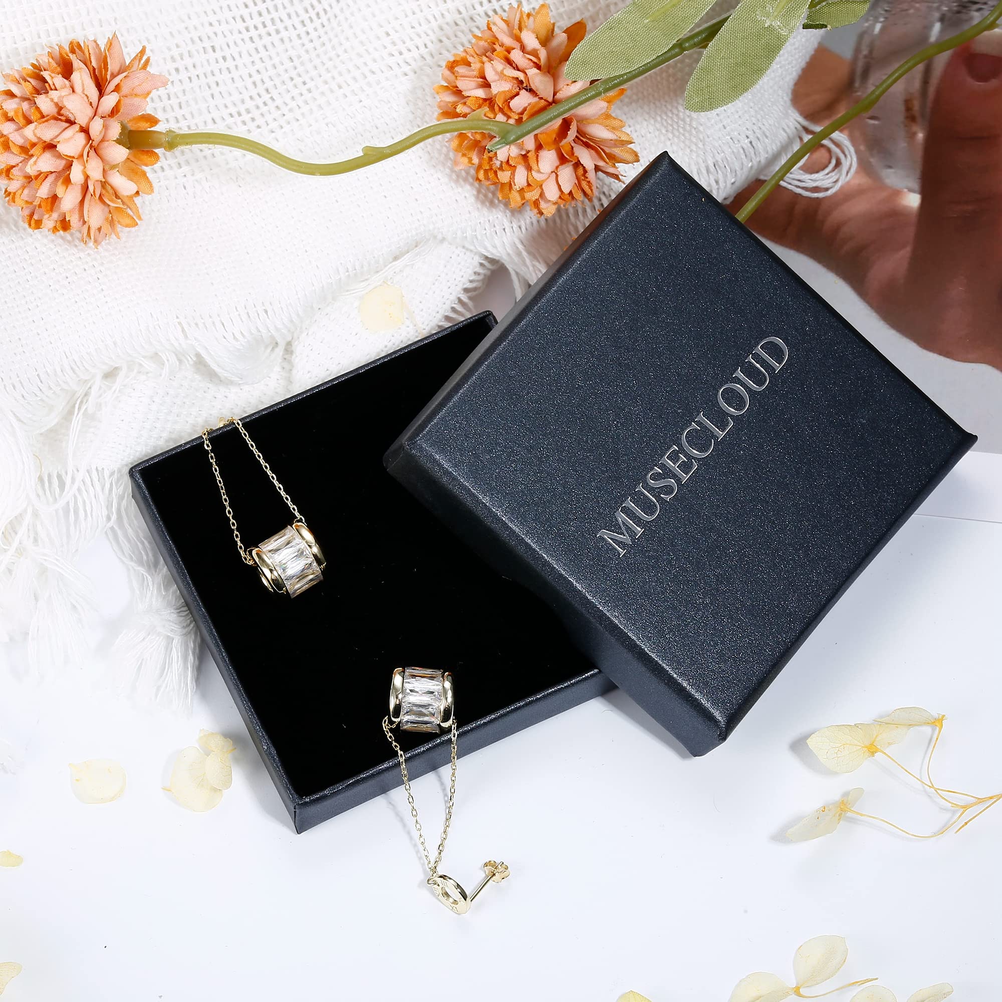 14K Gold Plated Sterling Silver Cubic Zirconia Dangle Earrings for Women - Elegant Drop Earrings for Wedding, Party & Christmas Gifts | Dainty White Gold Plated CZ Dangling Earrings for Everyday Wear & Special Occasions