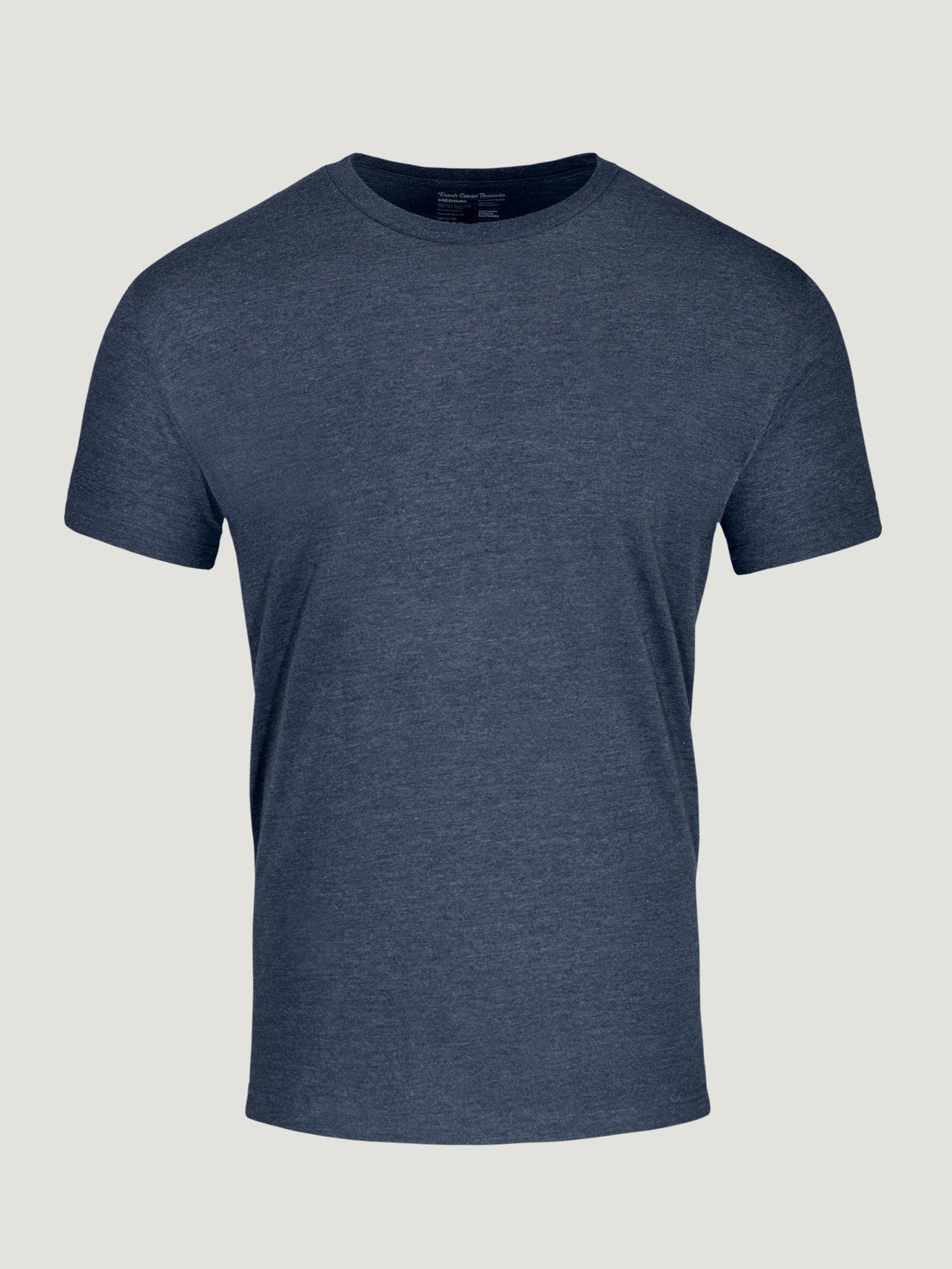 Navy Blue Crew Neck T-Shirt for Men - Comfortable Cotton Casual Tee - Perfect for Everyday Wear, Gym & Outings