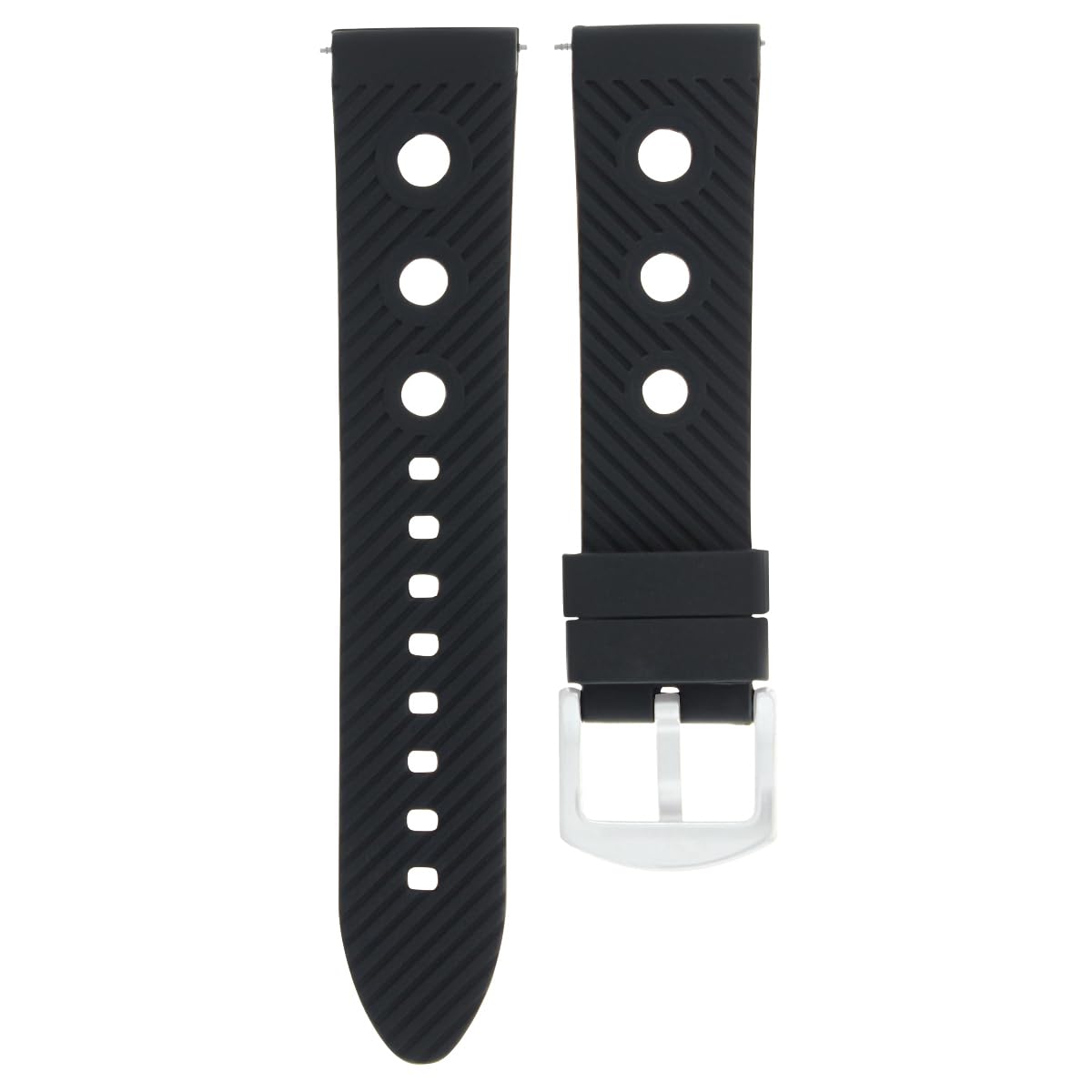 20mm Black Rubber Diver Watch Band Strap - Compatible with Breitling Superocean Abyss A17364 - Waterproof & Durable for Scuba Diving, Swimming & Outdoor Adventures