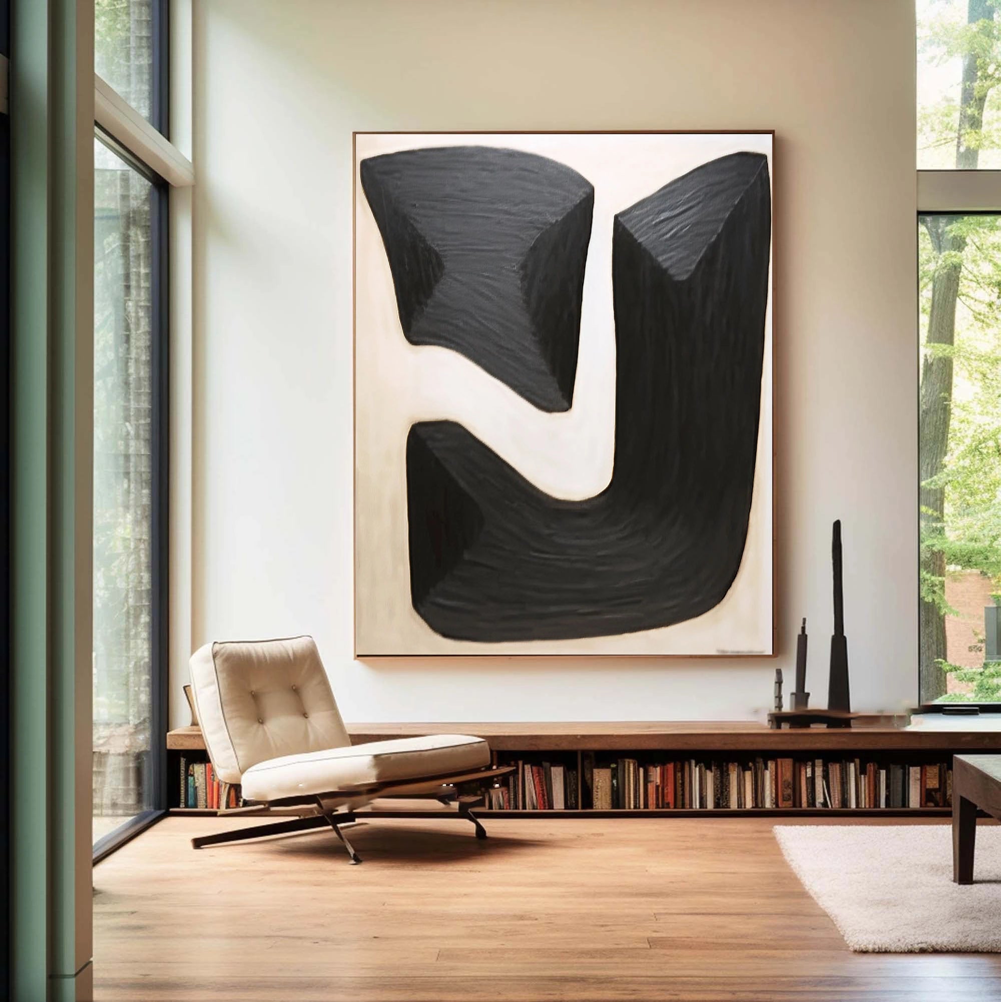 Abstract Tranquility Art Painting #WS104 - Modern Wall Decor for Living Room, Bedroom & Office - Calming Canvas Artwork for Home & Workspace