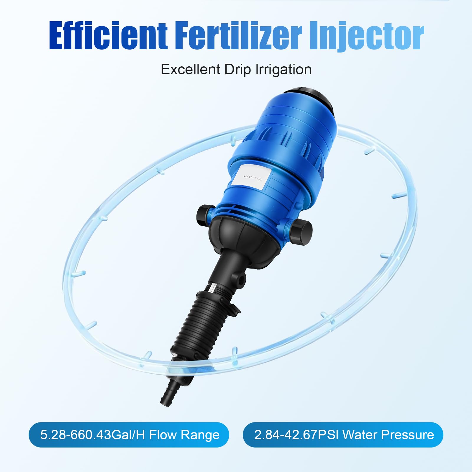 Automatic Drip Irrigation Injection Kit - Adjustable Fertilizer Injector, Water-Powered Chemical Liquid Dispenser for Garden Hose, Greenhouse & Livestock | Perfect for Home Gardens, Commercial Farming & Agricultural Irrigation Systems