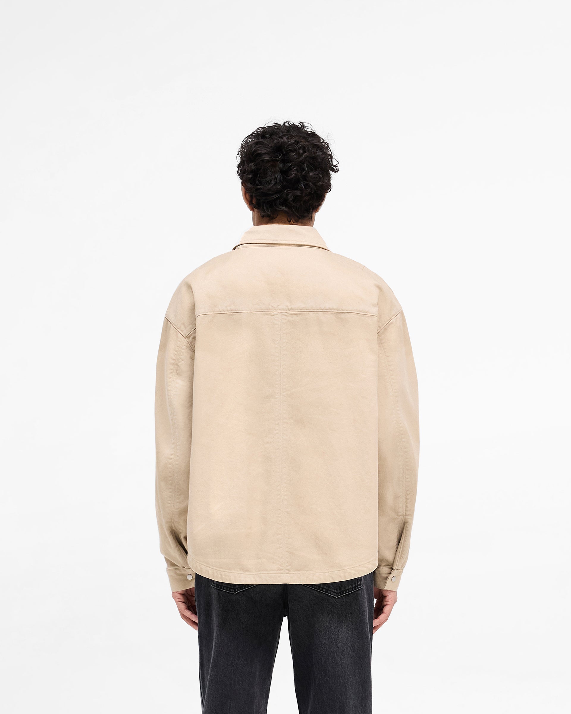 Men's Cotton Zip-Up Shirt in Beige - Casual Comfort for Everyday Wear | Perfect for Outdoor Activities & Layering