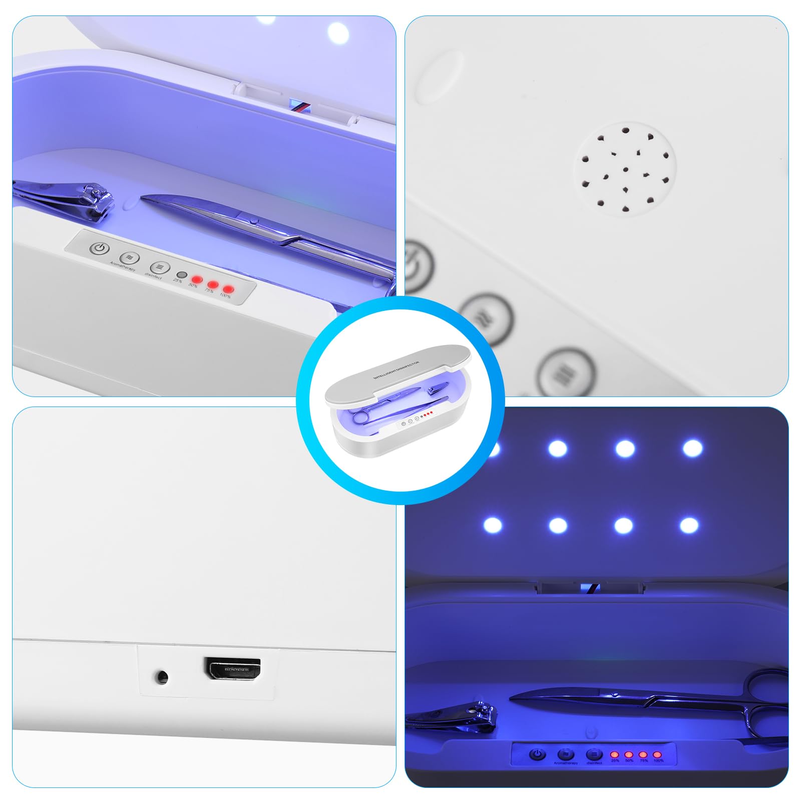 Portable UV Sterilizer Box for Nail Tools, Manicure Salon, Jewelry, Phone & Watch - USB Powered Sanitizing Device for Tweezers, Scissors, Keys - Perfect for Home, Salon & Travel Use