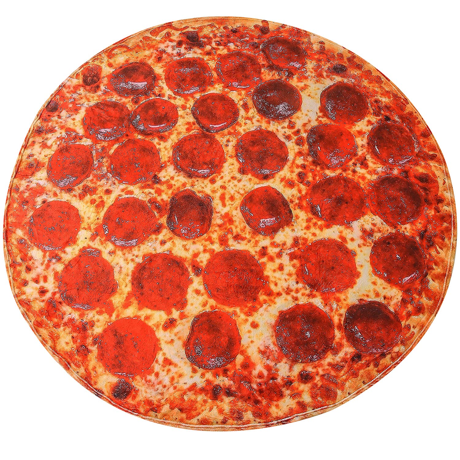 Funny Pizza Blanket for Adults & Kids - Cozy Pepperoni Pizza Throw Blanket - Perfect for Movie Nights, Gifts & Pizza Lovers
