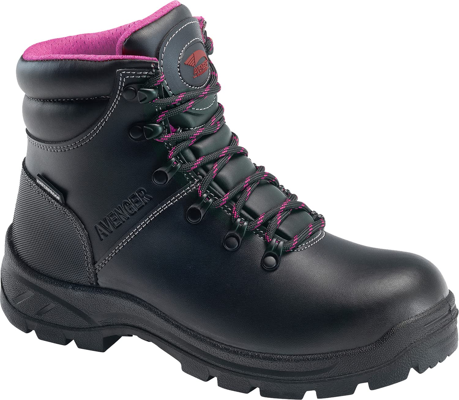 Avenger Women's Medium Work Boots - Steel Toe Construction Boots for Safety & Comfort - Ideal for Construction, Landscaping & Heavy Duty Work