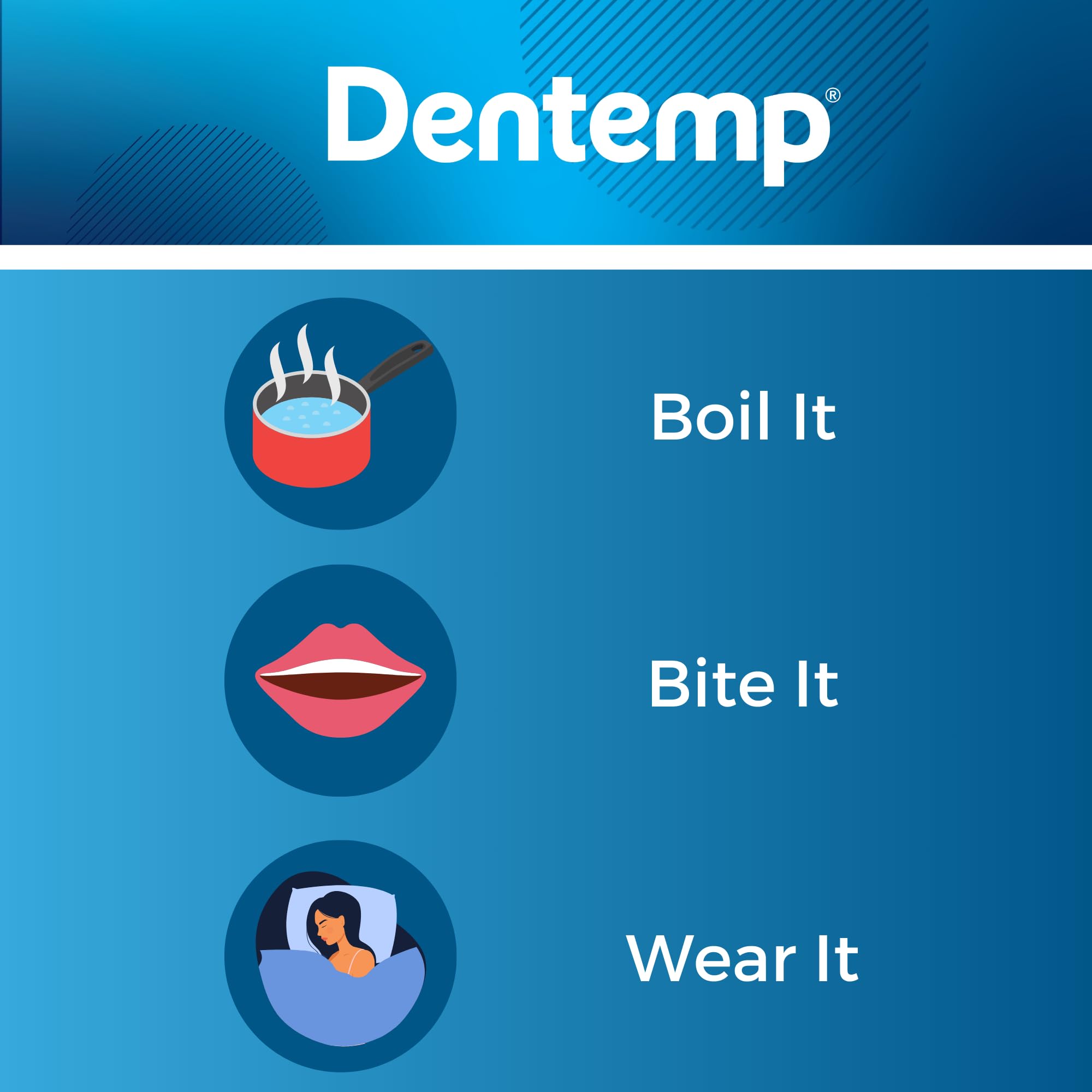 Dentemp Protect-It Custom Fit Mouth Guard 8 Pack for Teeth Grinding & Clenching - Night Guards for Sleep Bruxism Relief - Perfect for Sports, Travel & Nighttime Teeth Protection