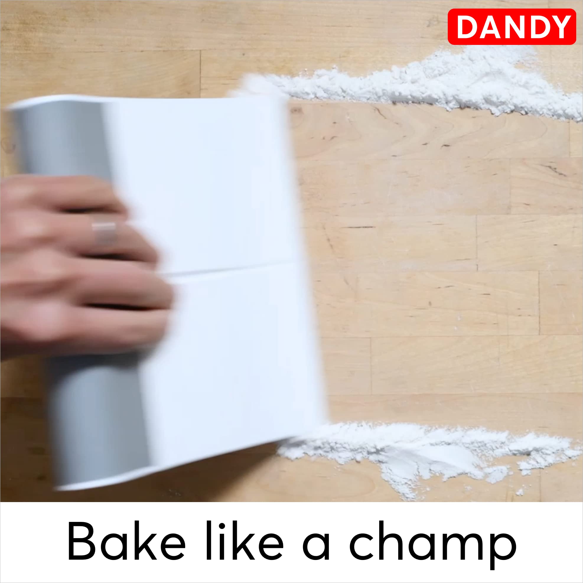 DANDY ScooperDuper - Multi-Purpose Folding Kitchen Tool | Bench Scraper, Dough Cutter & Food Scooper | Ergonomic Design for Baking, Cooking & Food Prep | Perfect for Cutting Boards & Chef Knives | Space-Saving Kitchen Gadget for Home & Professional Use