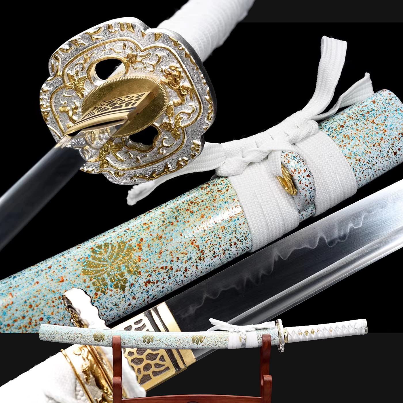 Hero Word Wakizashi Clay Tempered T1095 High Carbon Steel Samurai Sword - Full Tang Razor Sharp Japanese Knife - Perfect Gift for Men & Women - Ideal for Martial Arts Training, Cosplay, and Collectors