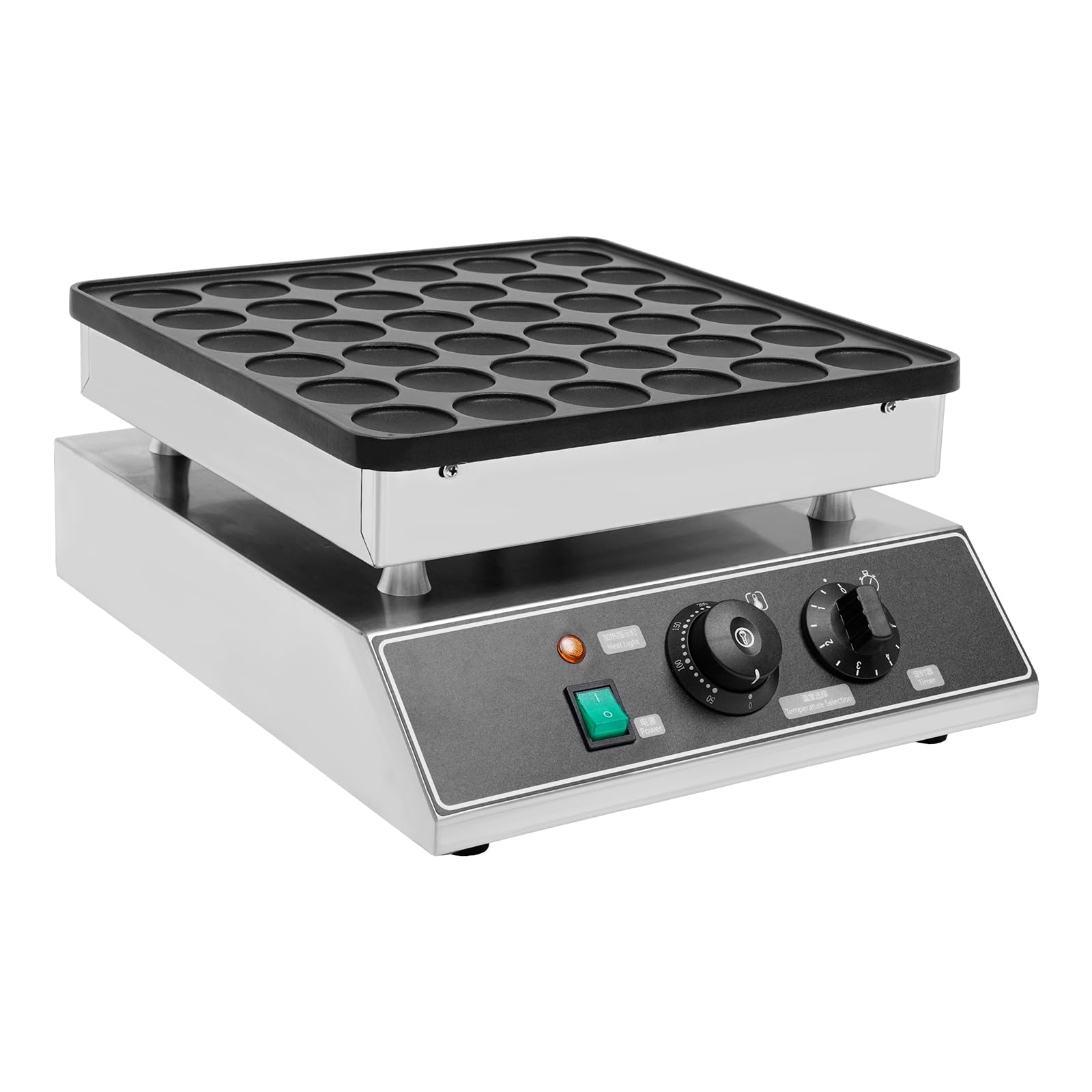 Commercial Pancake Maker Machine - 36PCS Mini Dutch Pancake Baker, Non-Stick Electric Muffin Maker, 110V 1000W for Home & Kitchen - Perfect for Breakfast, Brunch, Cafes, and Bakeries