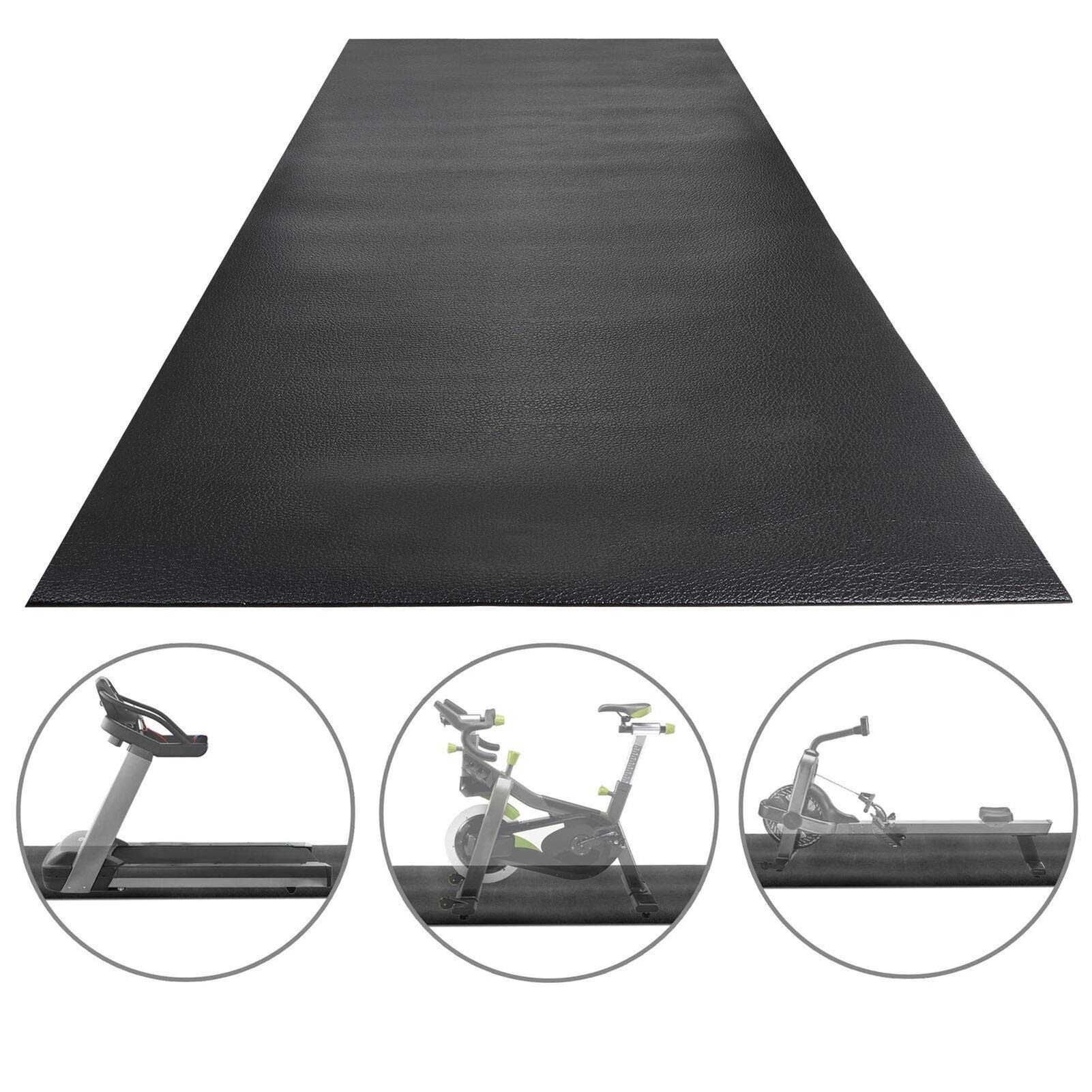 8 x 3FT High-Density Exercise Mat - Non-Slip Gym Bike Floor Protector, Treadmill Mat for Home Workouts - PVC Fitness Mat for Yoga, Cardio & Equipment Protection