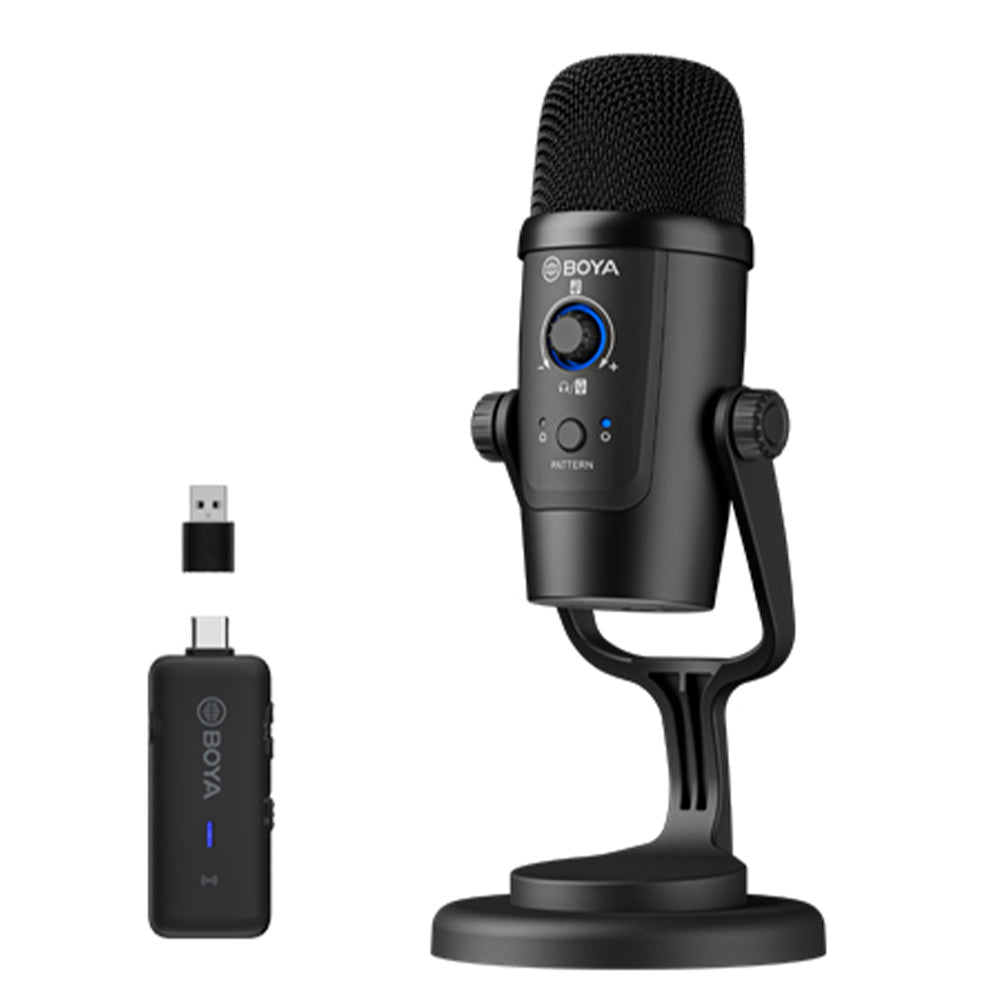 BOYA BY-PM500W USB Microphone - Wired & Wireless Dual Mode for Podcasting, Streaming, Gaming & Online Meetings - Ideal for YouTube, Zoom & Discord