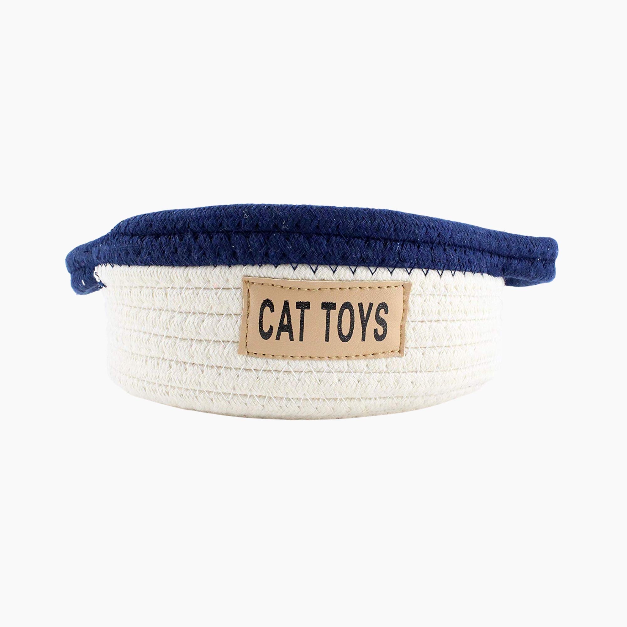 Midlee Cat Toy Rope Cotton Basket - Durable Interactive Cat Teaser Toy for Indoor Play, Training & Exercise - Perfect for Kittens & Adult Cats (Multi-Color)