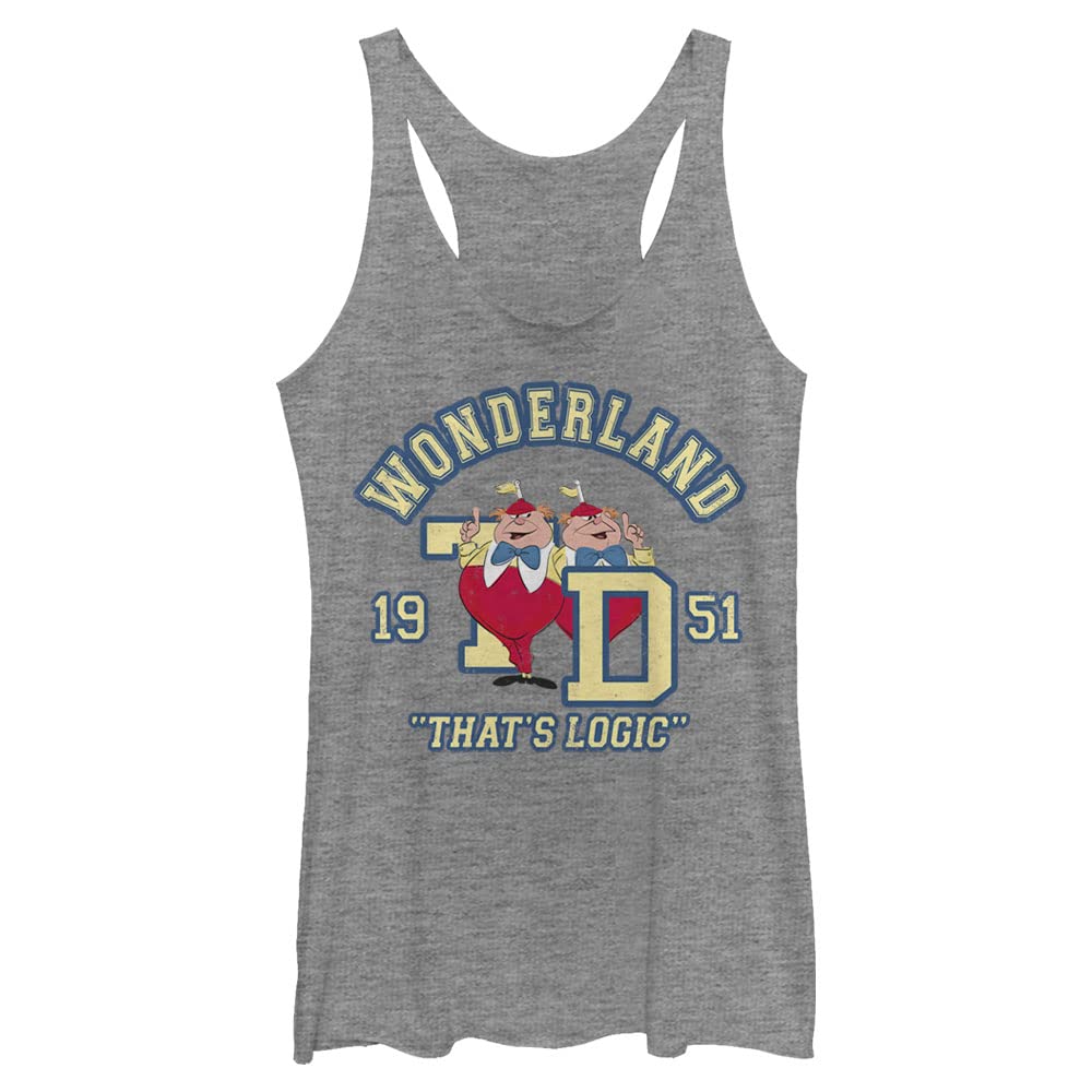 Disney Alice in Wonderland Tweedledee & Tweedledum Graphic Women's Tri-Blend Tank Top - Casual Summer Wear & Cosplay Costume