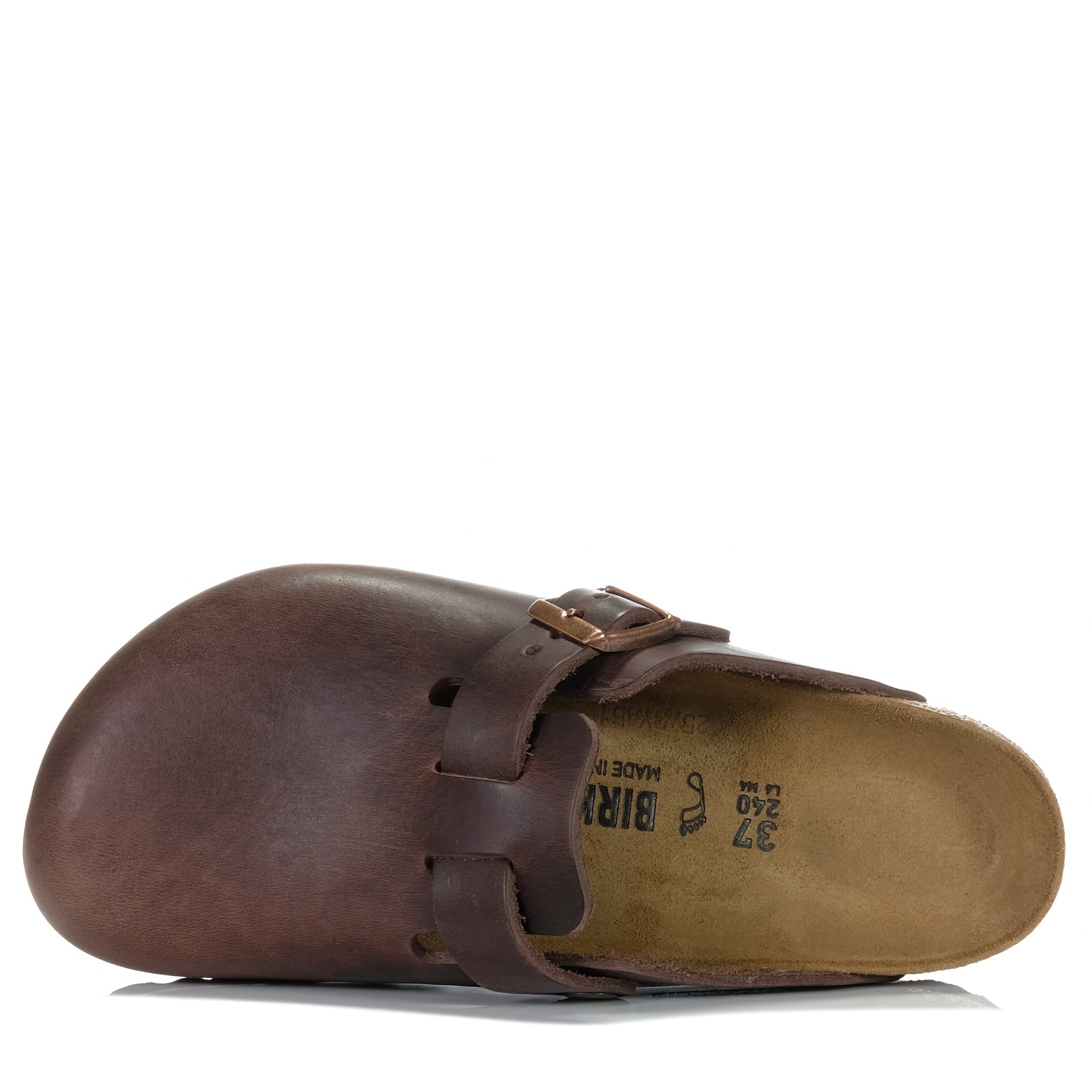 Birkenstock Boston Oiled Leather Clogs for Men & Women - Comfortable Slip-On Shoes for Home, Office & Outdoor Wear | Habana Brown