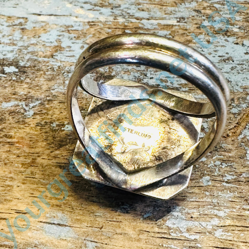 Sterling Silver Bevel Cut Azurite Ring - Size 10 | Handmade Jewelry for Women, Gift for Her, Wedding, Anniversary & Special Occasions