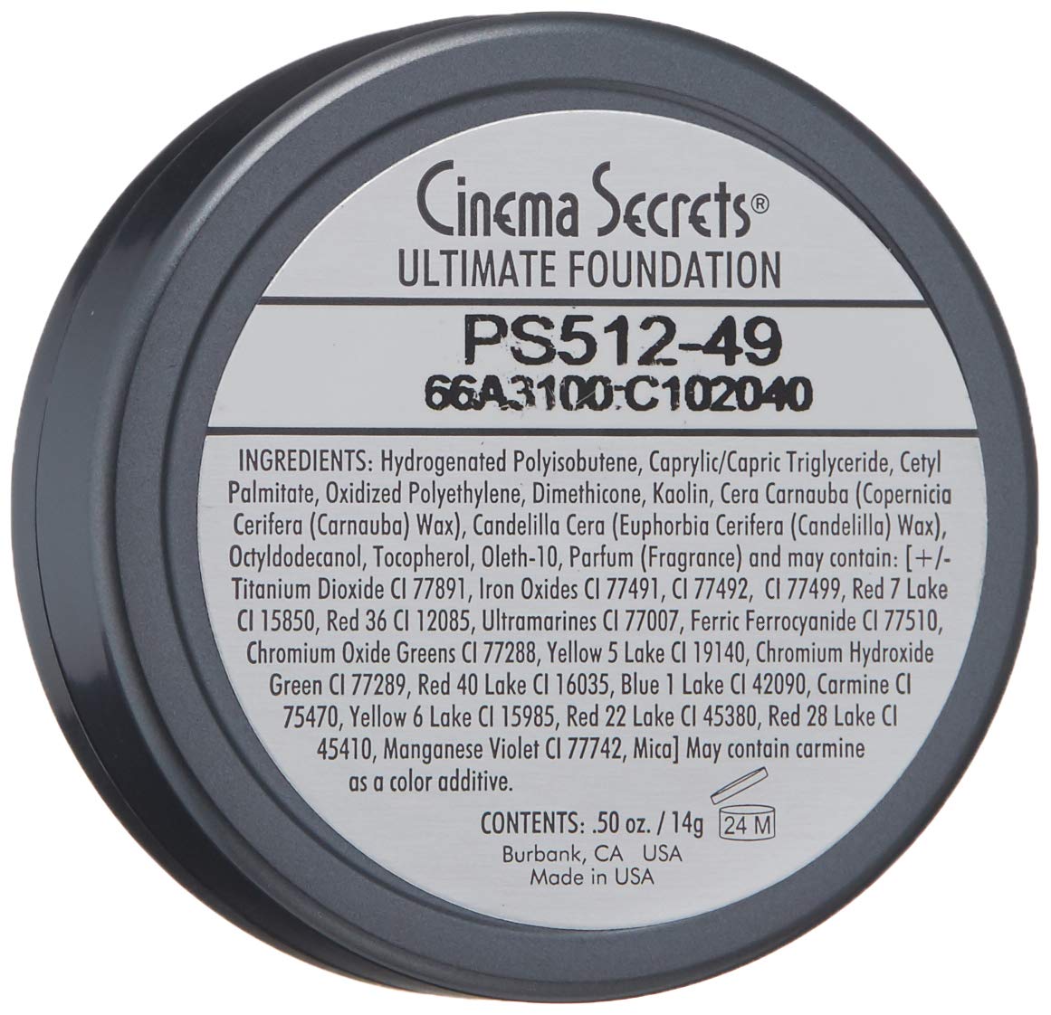 CINEMA SECRETS Pro Cosmetics Ultimate Foundation - Shade 512 49 | Full Coverage, Long-Lasting Makeup for Professional & Everyday Use | Perfect for Photo Shoots, Weddings & Special Events
