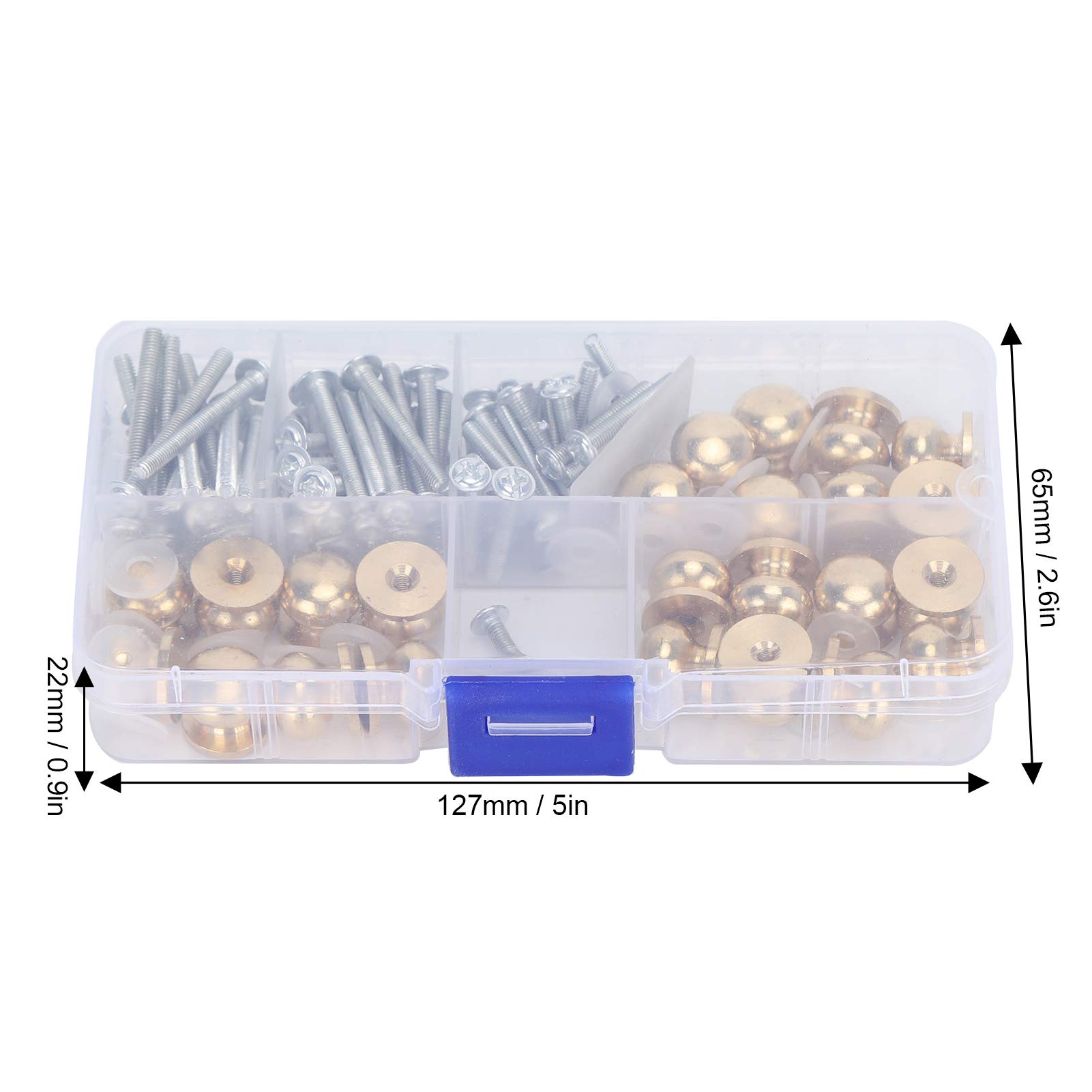 Brass Corrosion-Resistant Nail Rivet Studs - Durable Pacifier Nail Screw Set for DIY Crafts, Luggage Repair & Leather Working | Perfect for Gift Making & Home Improvement Projects