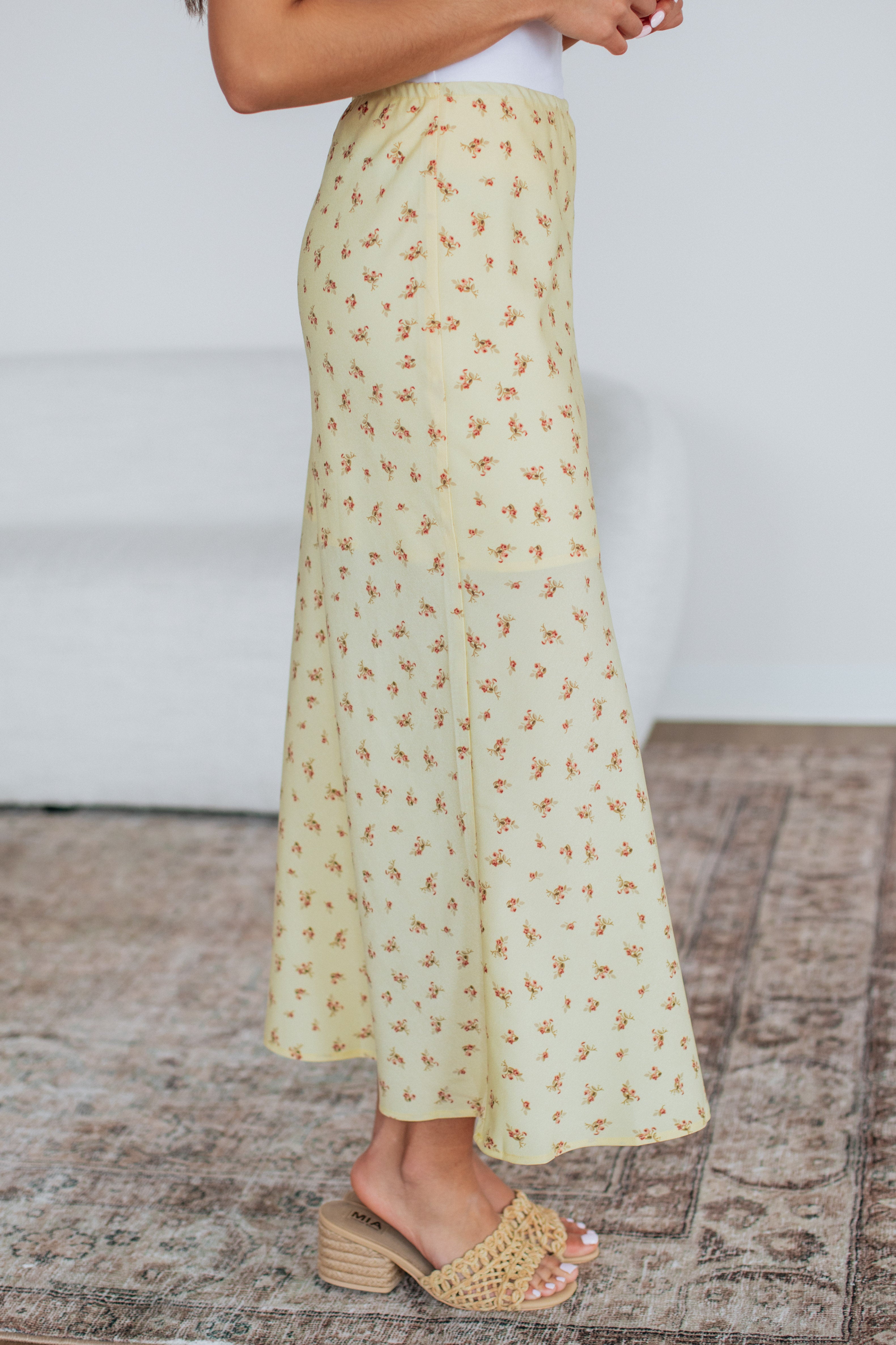 Analia Floral Skirt for Women - Summer Boho Maxi Skirt with Elastic Waist - Perfect for Beach, Vacation & Casual Outfits
