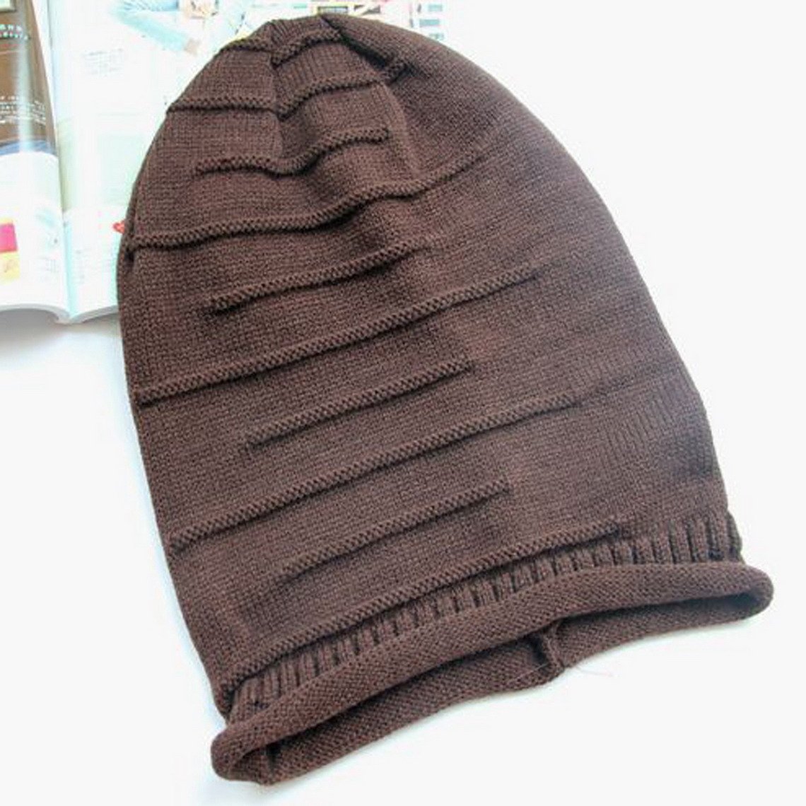 Aivtalk Unisex Winter Knit Crochet Beanie Hat - Soft & Warm Slouchy Beret for Men & Women - Perfect for Cold Weather, Outdoor Activities & Fashion Accessories