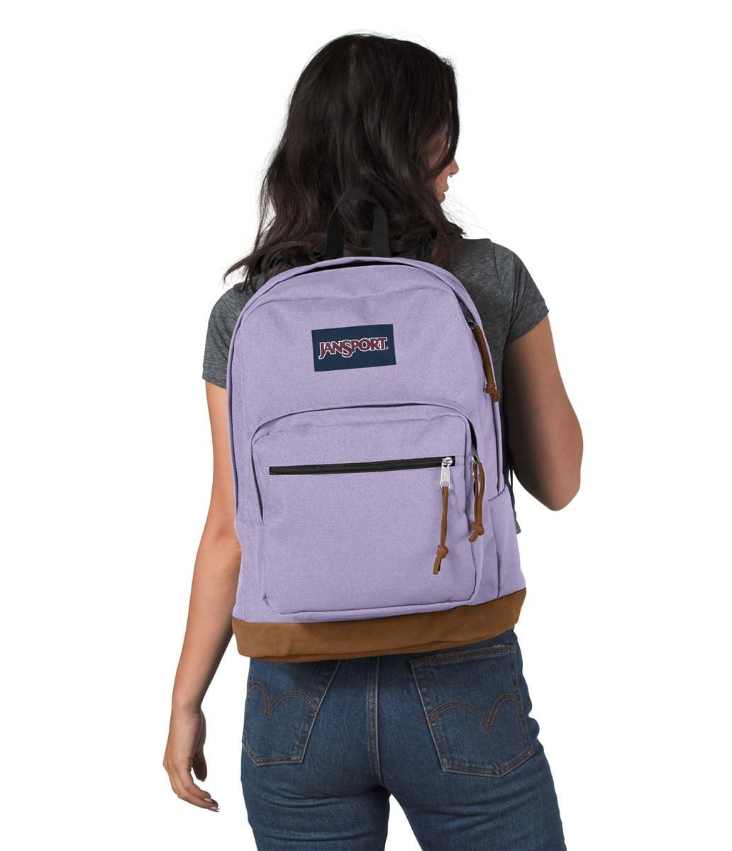 JanSport Right Pack Backpack - Lightweight School & Travel Backpack for Students & Commuters, Pastel Lilac - Perfect for College, Work & Outdoor Adventures