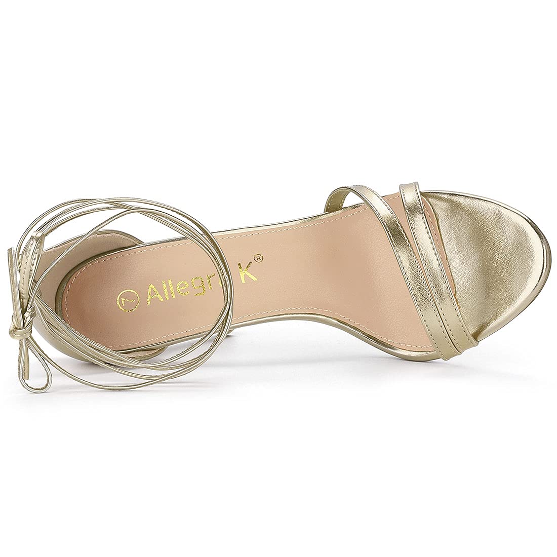 Allegra K Women's Open Toe Lace Up Stiletto Heel Sandals - Sexy High Heels for Party, Wedding & Evening Outfits