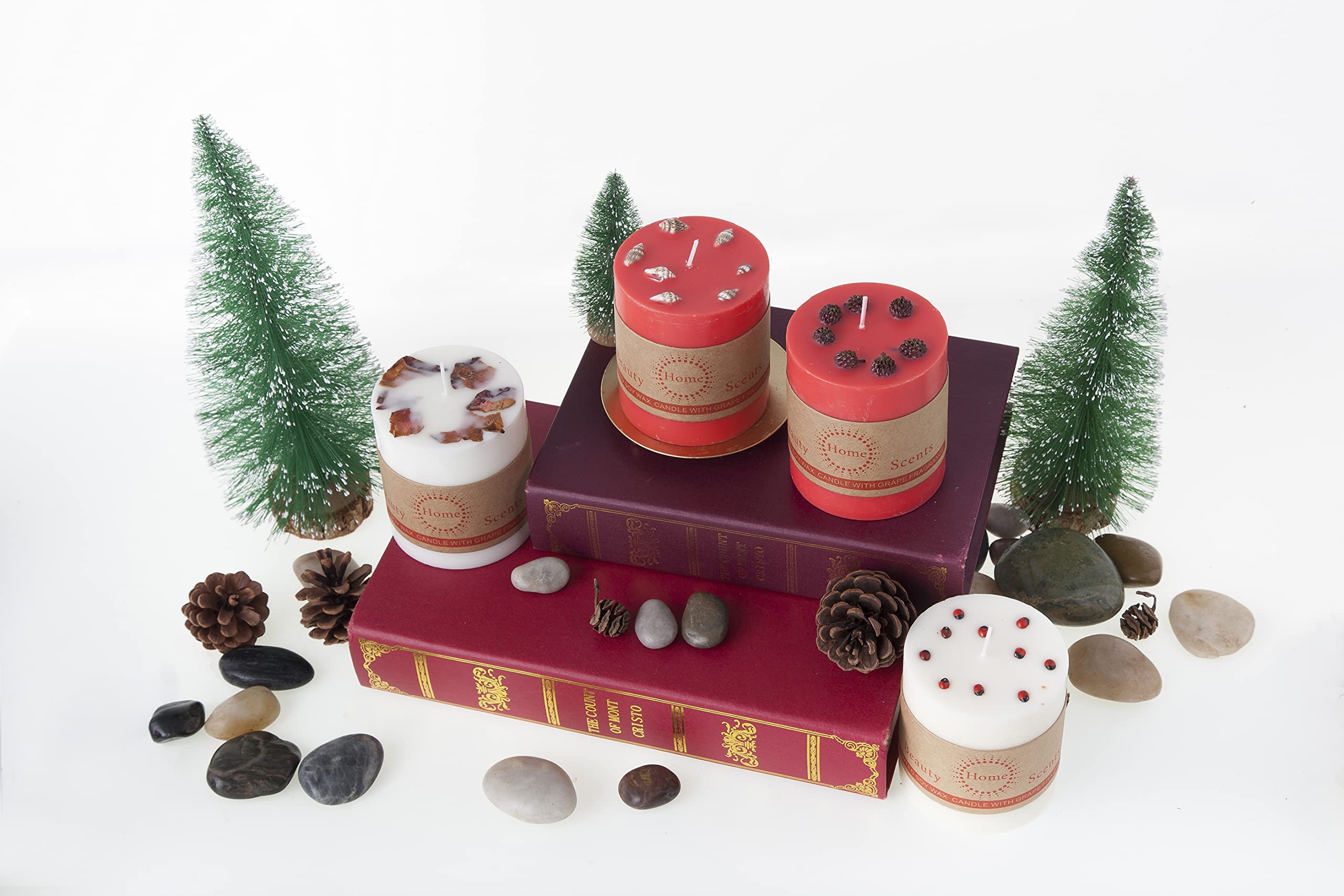 Christmas Tree Candle Mitten Candle Set - 6 Pack Holiday Scented Candles for Christmas Party Decorations, Home Decor & Festive Gifts (Ideal for Holiday Gatherings, Cozy Winter Nights & Gift Exchanges)