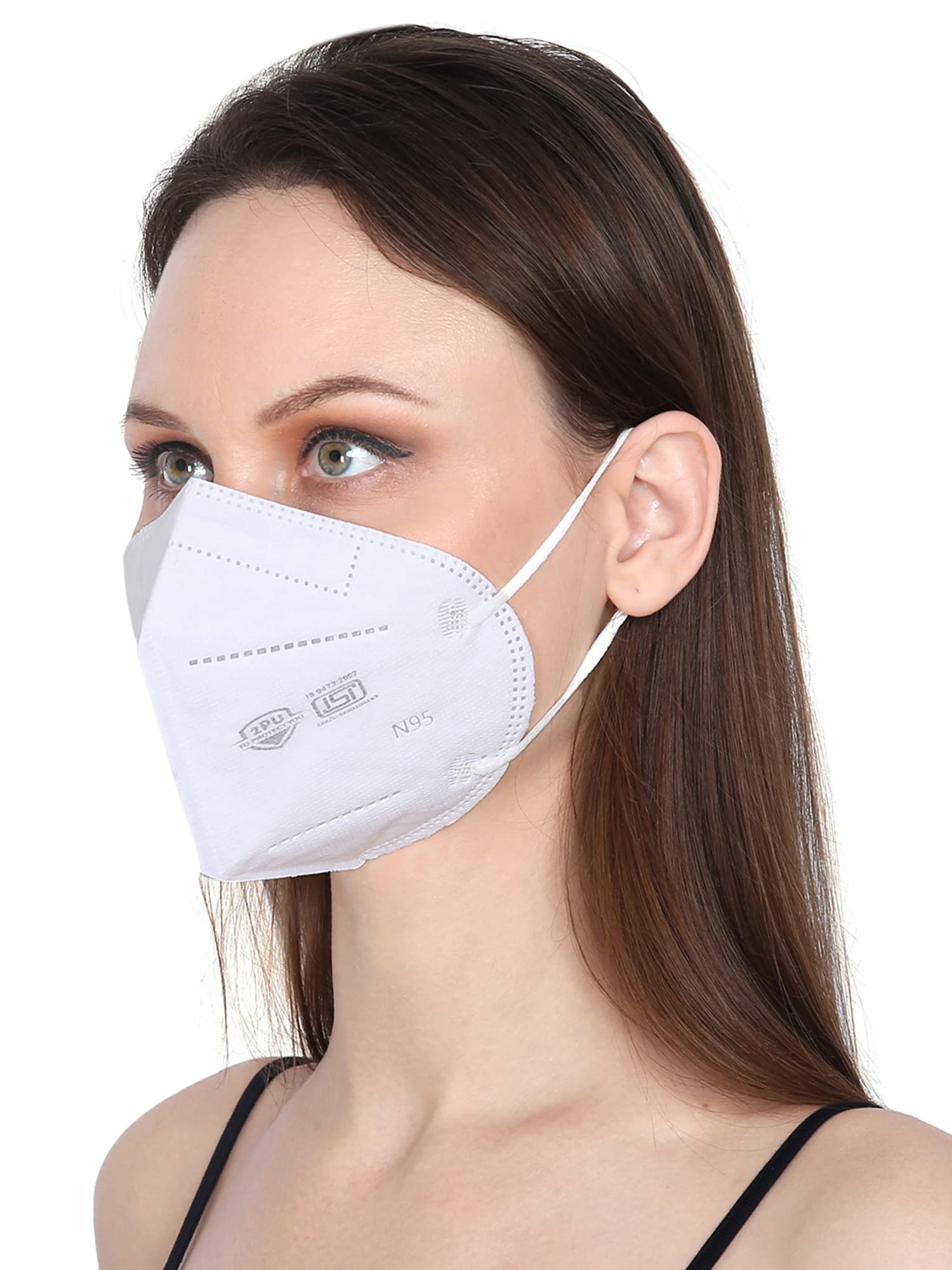Premium N95 Face Mask for Men & Women - 5-Layer Washable & Reusable Anti-Pollution Mask (White, 20-Pack) | Ideal for Travel, Work & Outdoor Protection Against Dust, Smoke & Allergens