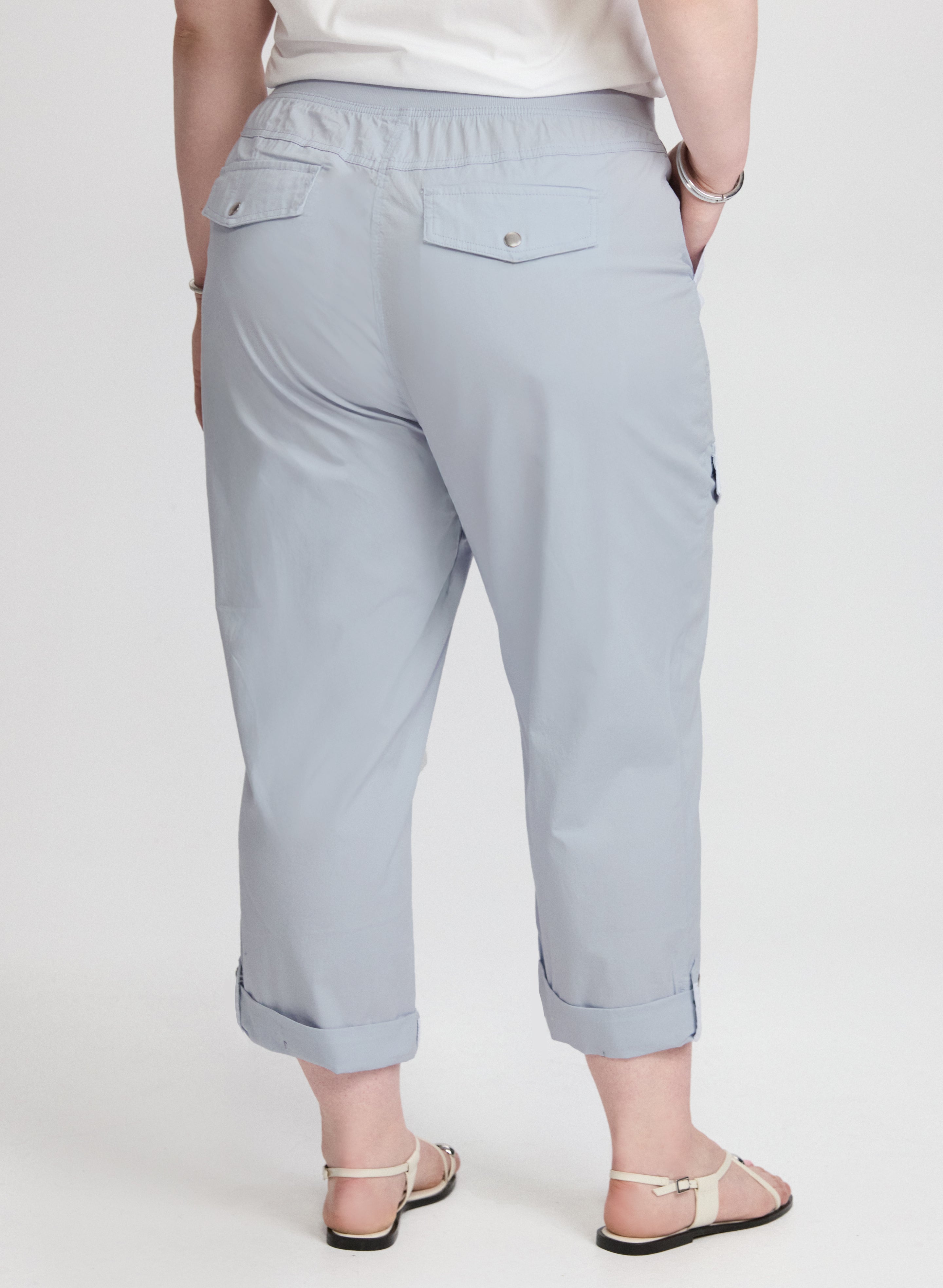 Breathable Cotton Cargo Capri Pants for Women - Comfortable Stretch Outdoor Hiking & Travel Pants
