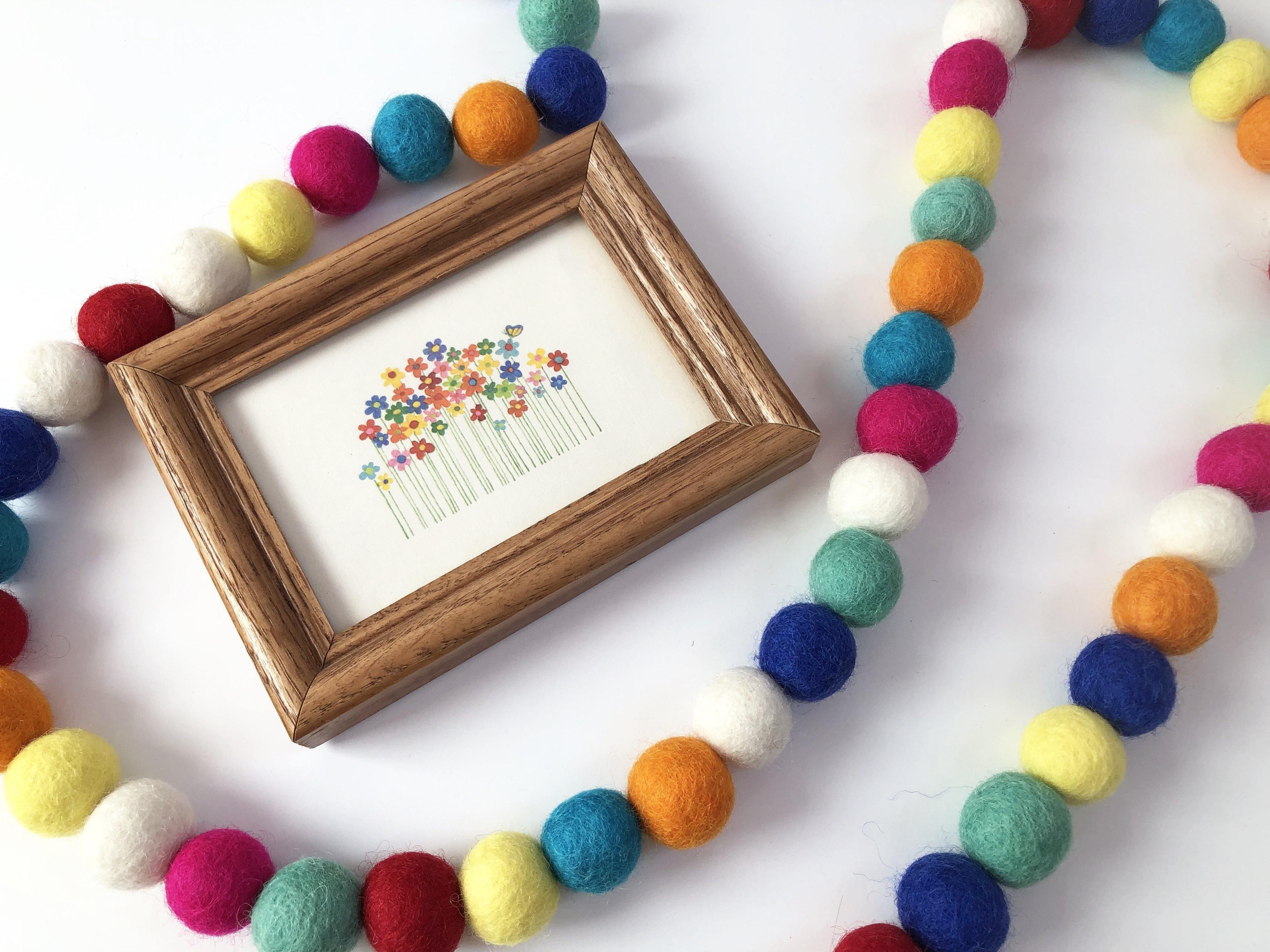 Random Color Garland - Decorative Party Garland for Birthday, Wedding, Baby Shower & Home Decor | Bulk Pack of 12