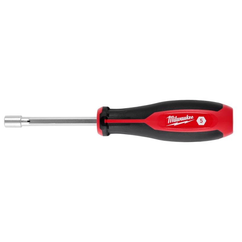 Milwaukee 48-22-2431 5mm Nut Driver - Magnetic Hex Bit Socket for Precision Fastening | Ideal for Electrical Work, DIY Projects & Automotive Repairs