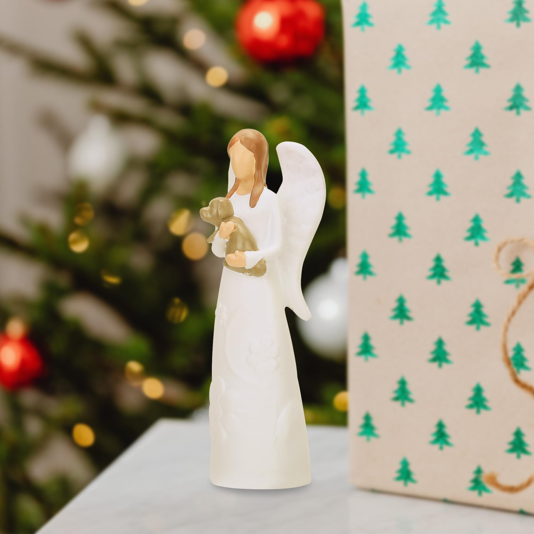 Guardian Angel Dog Figurine - Memorial Gift for Dog Loss, Sympathy Present for Bereaved Pet Owners | Comforting Keepsake for Grieving Dog Moms & Women | Perfect for Home Memorials, Pet Altars & Healing After Losing a Beloved Dog