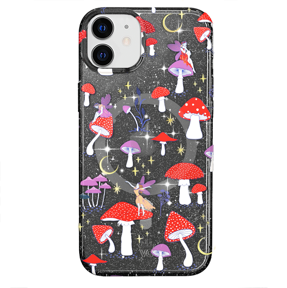 Mystic Mushrooms iPhone Case - Trendy Protective Cover for iPhone 12/13/14/15 - Durable Slim Design with Unique Mushroom Pattern - Perfect for Nature Lovers & Outdoor Adventures