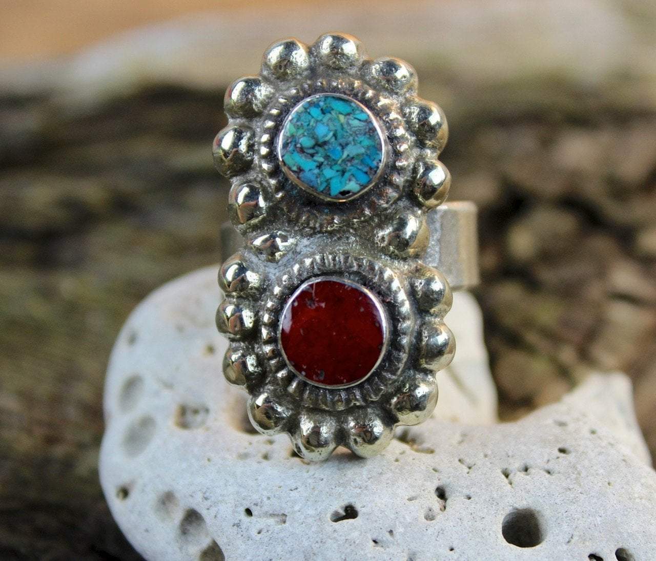 Adjustable Dual Stone Ring for Women - Elegant Stackable Band with Two Gemstones - Perfect for Everyday Wear, Gifts & Special Occasions