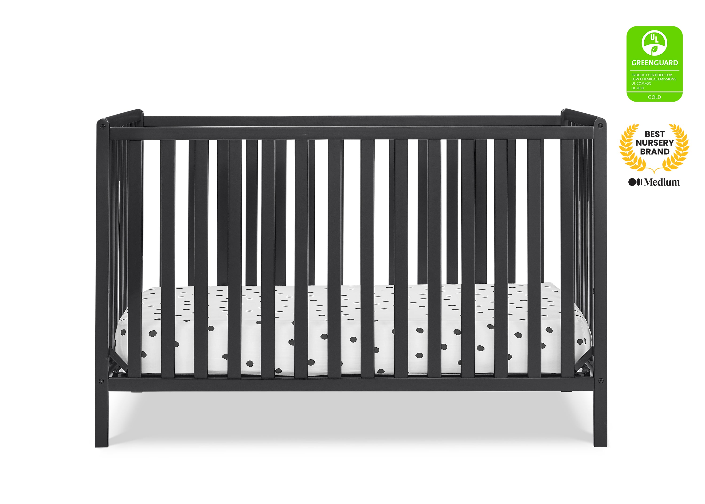 Heartland 4-in-1 Convertible Baby Crib - Toddler Bed, Daybed & Full-Size Bed - Safe Nursery Furniture for Newborn to Adult - Perfect for Baby Rooms, Daycare Centers & Guest Bedrooms