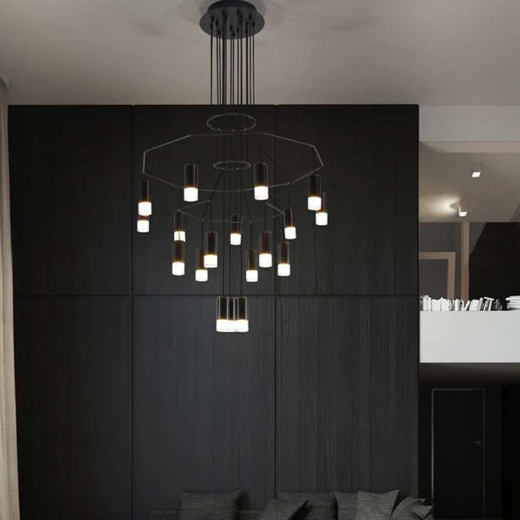 Wireflow LED Chandelier - Modern Crystal Ceiling Light Fixture for Dining Room & Living Room | Energy Efficient Dimmable Lighting for Home Decor & Interior Design