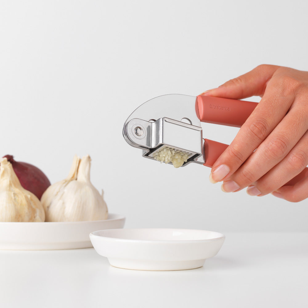 Premium Stainless Steel Garlic Press - Heavy Duty Easy Squeeze Mincer & Crusher for Fresh Garlic, Ginger & Herbs - Perfect for Cooking, Baking & Meal Prep
