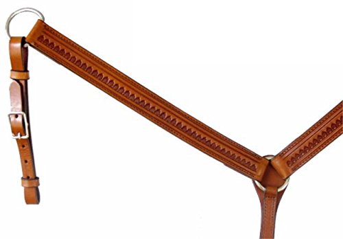 Premium Leather Shell Tool Straight Breast Collar for Horses - Durable Equestrian Training Equipment | Perfect for Dressage, Jumping & Trail Riding