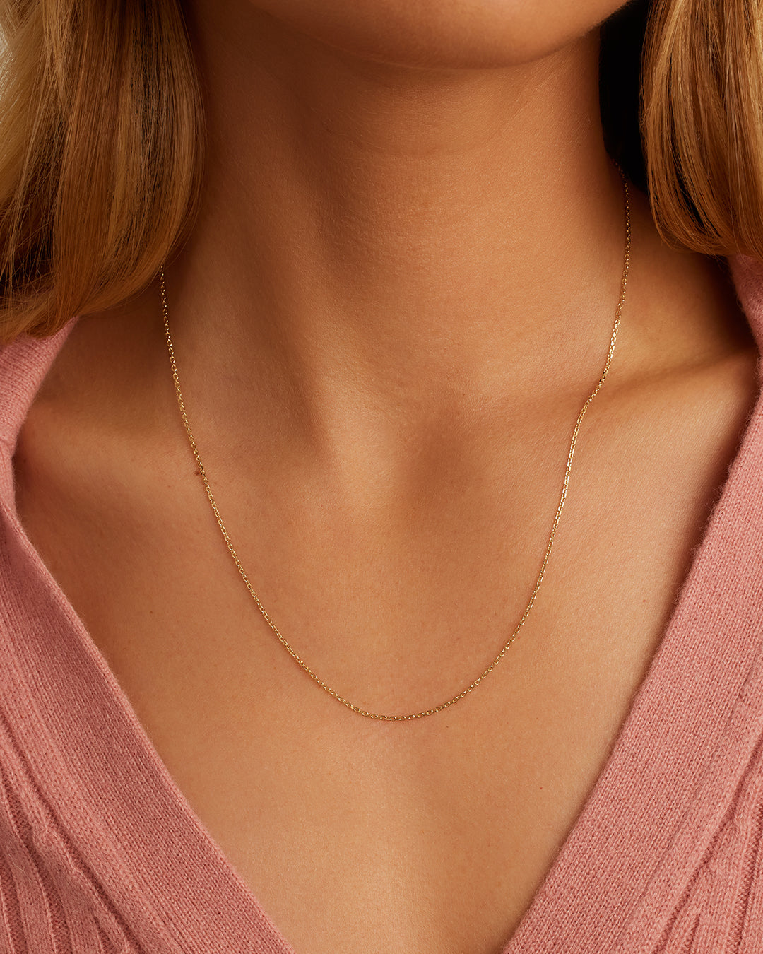 14K Gold Delicate Link Chain Necklace for Women - Dainty Layering Jewelry Gift for Her - Perfect for Everyday Wear, Date Nights & Special Occasions