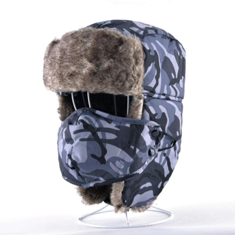 Russian Ushanka Hat - Warm Winter Camouflage Fur Hat for Men & Women | Cold Weather Hunting, Skiing & Outdoor Activities