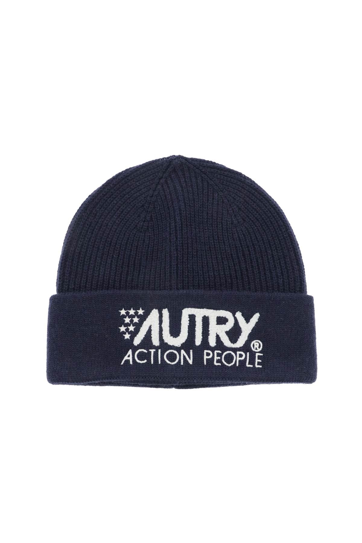 Autry Embroidered Logo Beanie Hat - Warm Winter Skull Cap for Men & Women - Perfect for Skiing, Snowboarding & Outdoor Activities