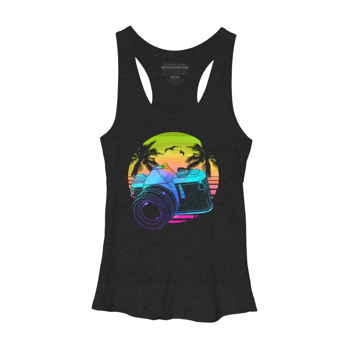 Design By Humans Women's Vintage Photography Racerback Tank Top - Retro Graphic Tee for Casual Wear & Summer Outfits