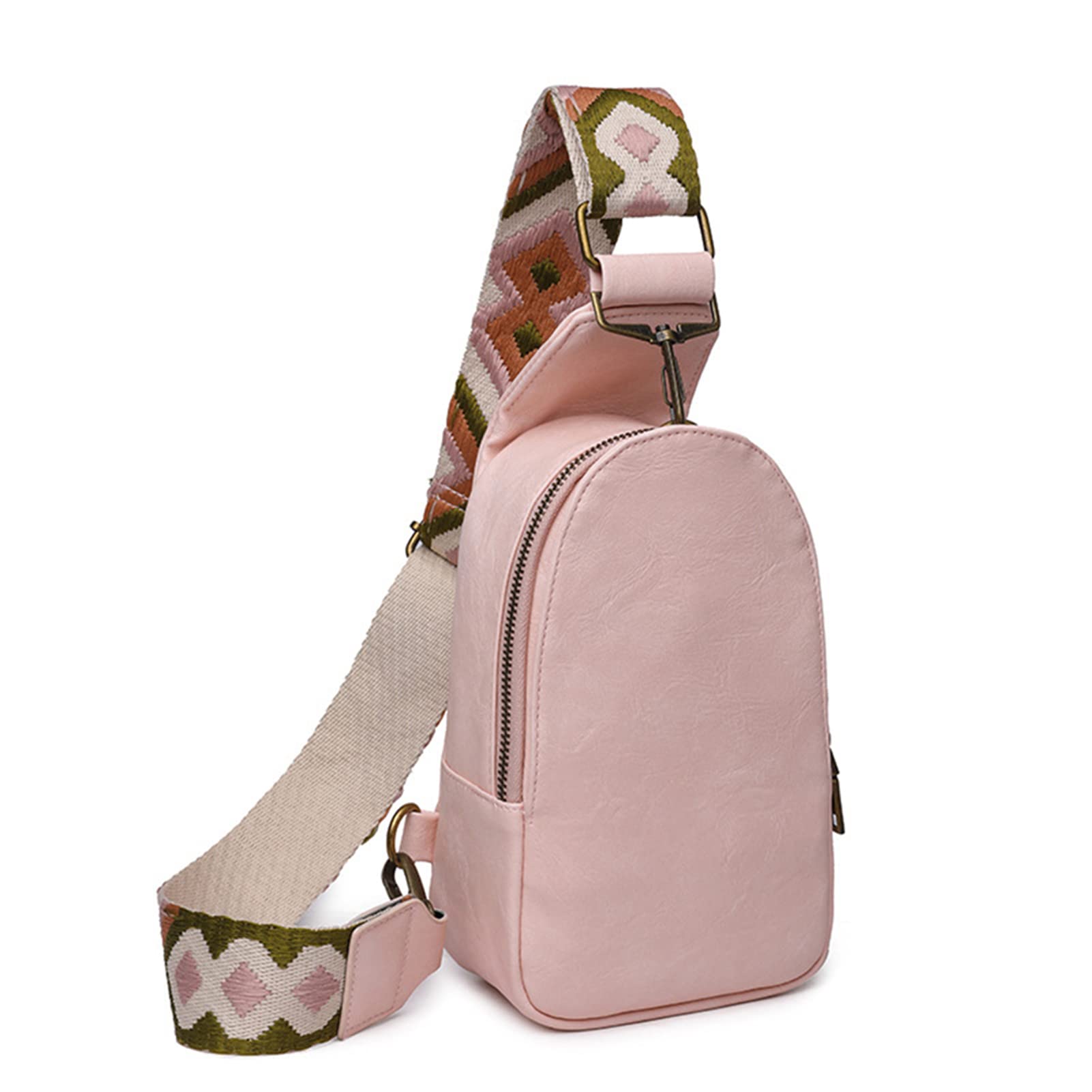 Bohemian Crossbody Sling Bag for Women & Men - Adjustable PU Leather Chest Bag | Perfect for Daily Use, Travel & Outdoor Activities
