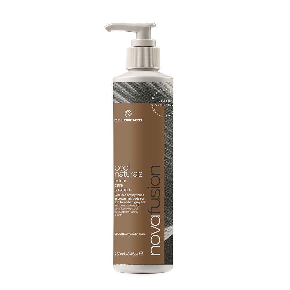 De Lorenzo Novafusion Colour Care Shampoo for Cool Naturals - 250ml | Sulfate-Free, Vegan Hair Care for Color-Treated & Blonde Hair | Salon Quality at Home
