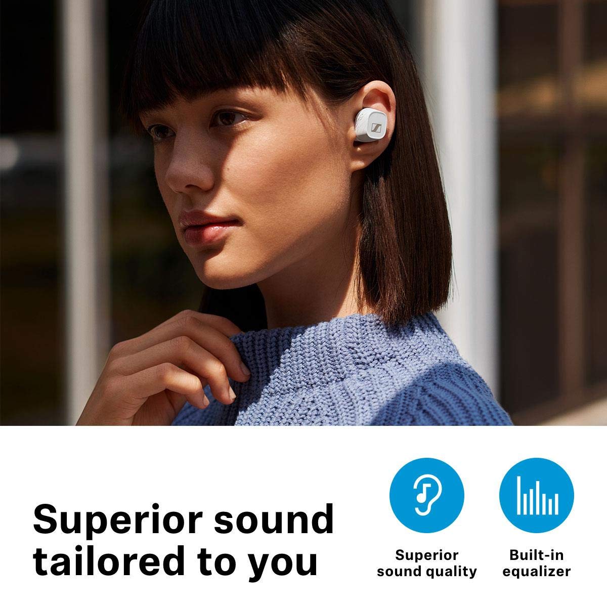 Sennheiser CX 400BT True Wireless Earbuds - Bluetooth 5.1 in-Ear Headphones with ANC for Music, Calls & Gaming - 28H Battery Life, Custom Touch Controls, IPX4 Waterproof - Perfect for Workouts, Commuting & Travel (White)