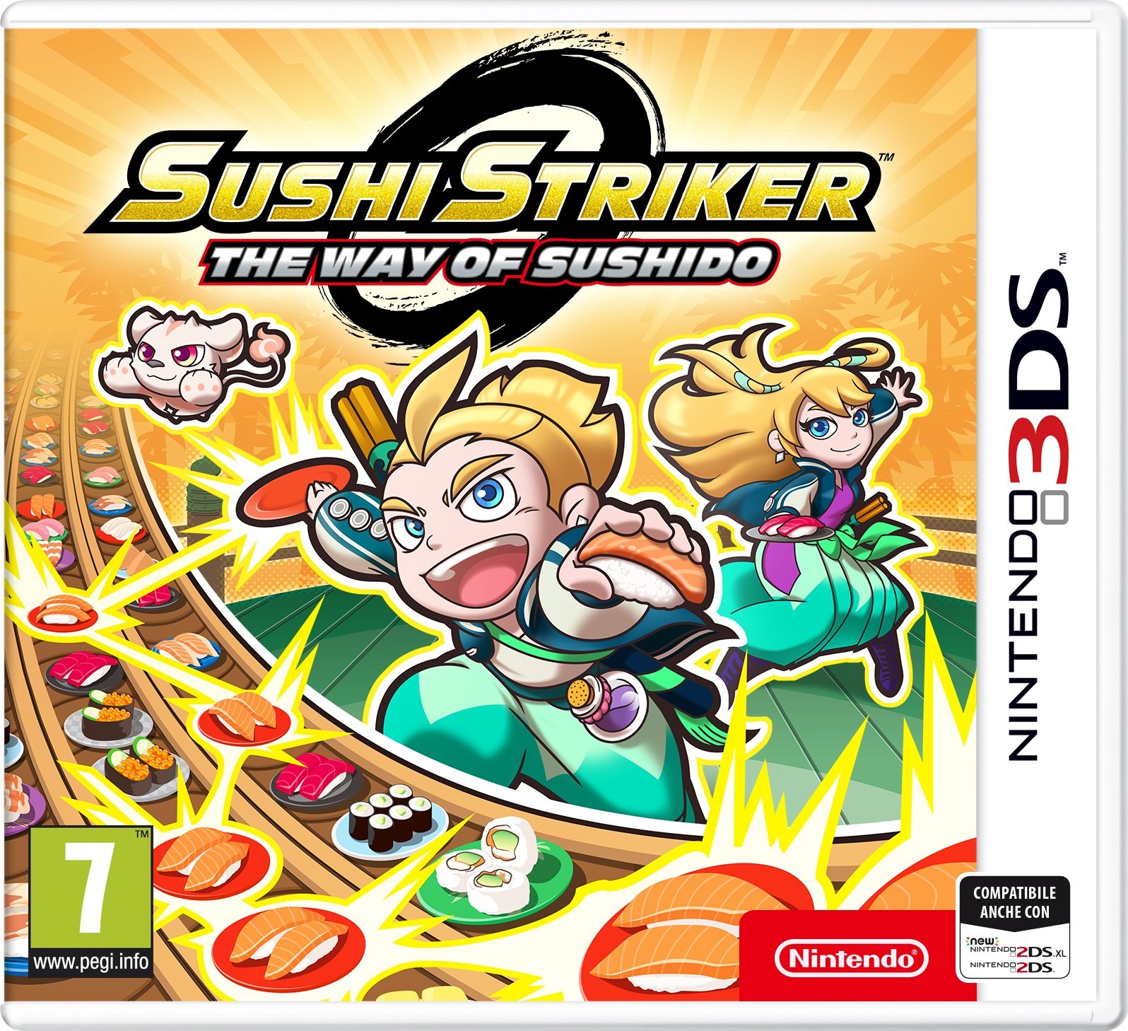 Sushi Striker: The Way of Sushido - Nintendo 3DS Game | Fast-Paced Puzzle Action for Anime & Food Lovers | Perfect for Commuting & Casual Gaming