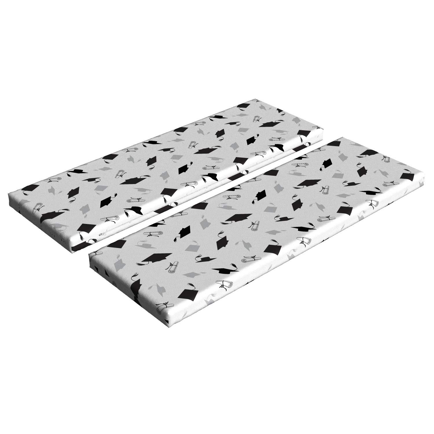 Ambesonne Graduation Bench Cushion Set of 2 - Diplomas & Celebration Design, 45