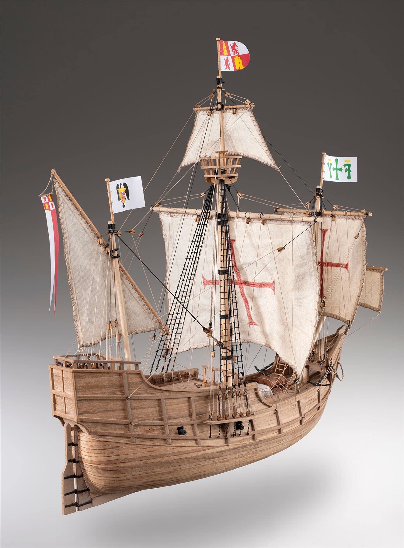 Dusek Santa Maria Wood Model Ship Kit D008 Scale 1:72 - Perfect for Collectors, History Enthusiasts & DIY Hobbyists | Great Gift for Christmas, Birthday & Home Decor