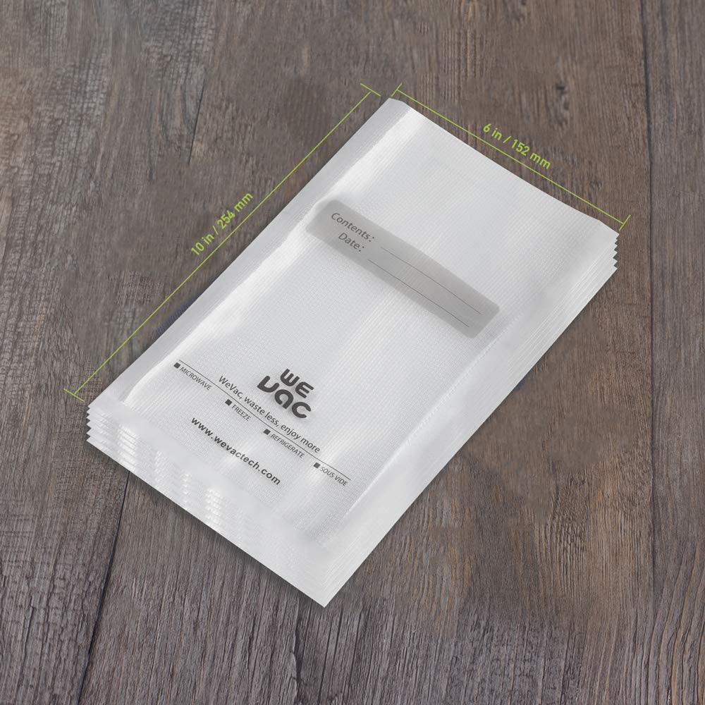 Premium Vacuum Sealer Bags 100 Count - 6x10 Inch Commercial Grade Food Storage Bags | BPA Free Heavy Duty Vacuum Seal Bags for FoodSaver, Seal-a-Meal, Weston | Ideal for Sous Vide, Meal Prep, Freezer Storage & Long-Term Food Preservation