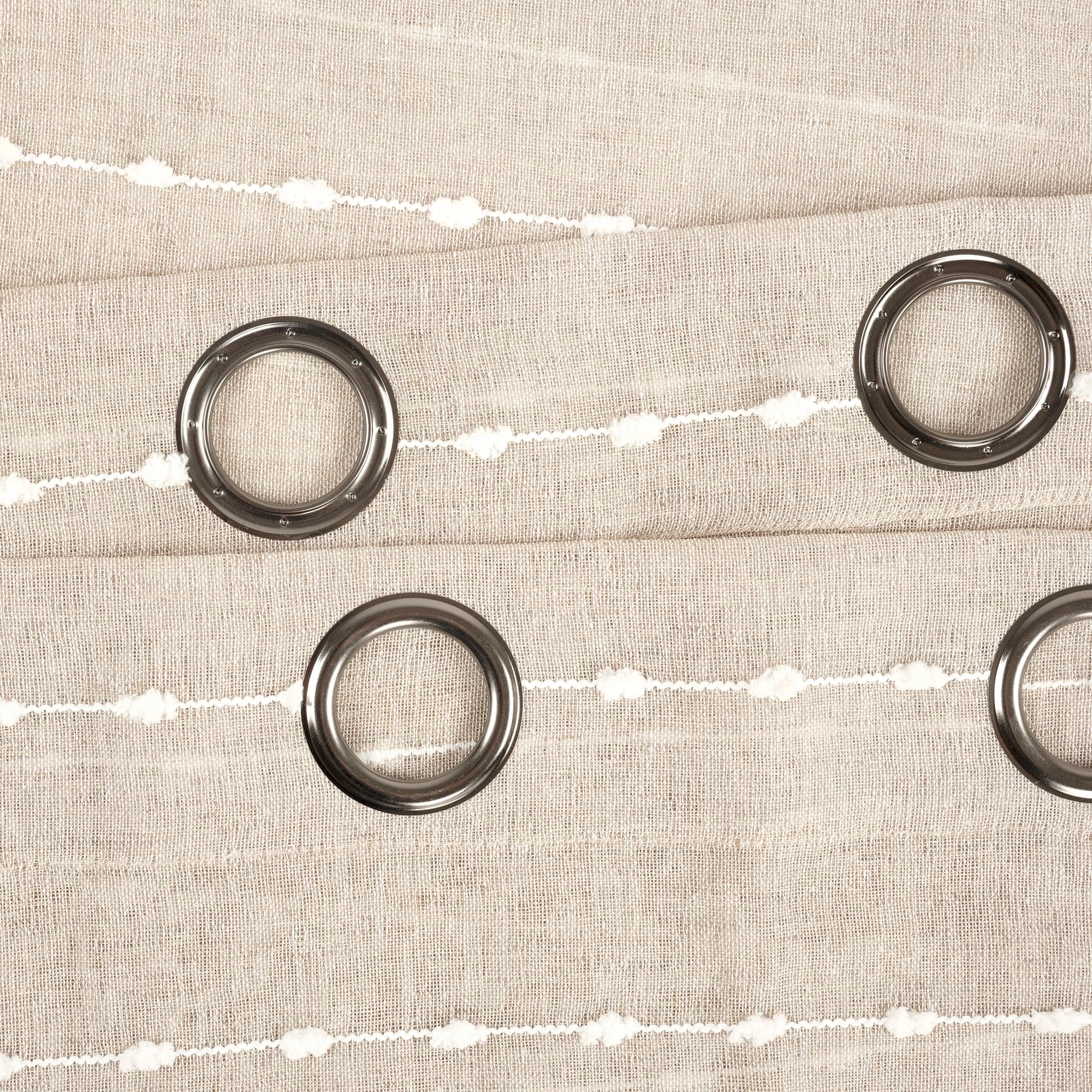 Farmhouse Style Textured Grommet Sheer Curtains - Ultra Wide Window Panels for Living Room, Bedroom & Dining Room Decor