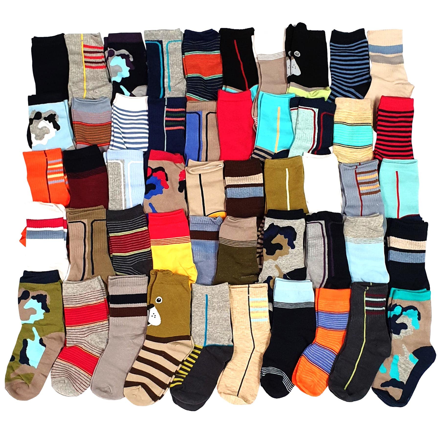 TeeHee Socks Value Pack - 24 Pairs Bulk Wholesale Socks for Women, Men & Kids | Comfortable Cotton Crew Socks for Everyday Wear, School, Sports & Gifts